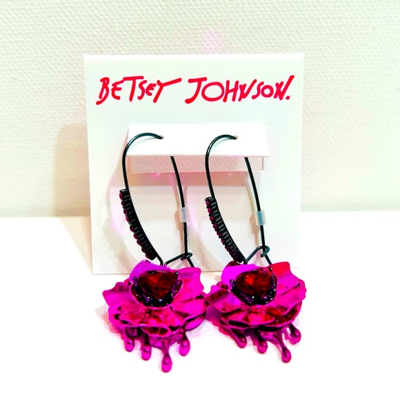 Betsey Johnson Jewelry - BETSEY JOHNSON: Midnight Garden Dangle Drop Earrings